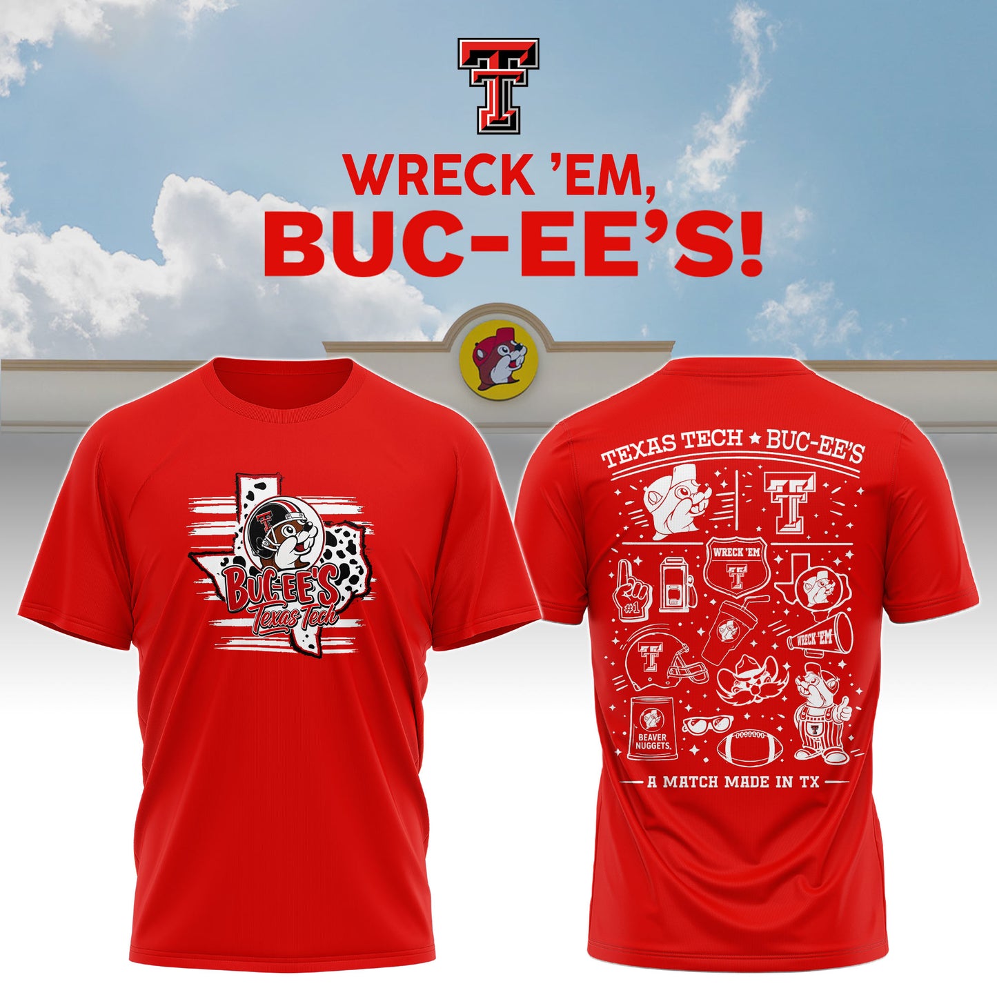 Texas Tech x Buc-ee’s Wreck ’Em T-Shirt #3