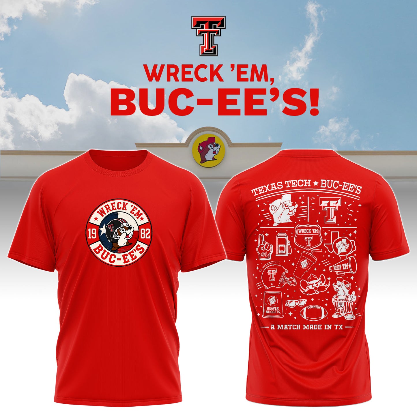 Texas Tech x Buc-ee’s Wreck ’Em T-Shirt #4