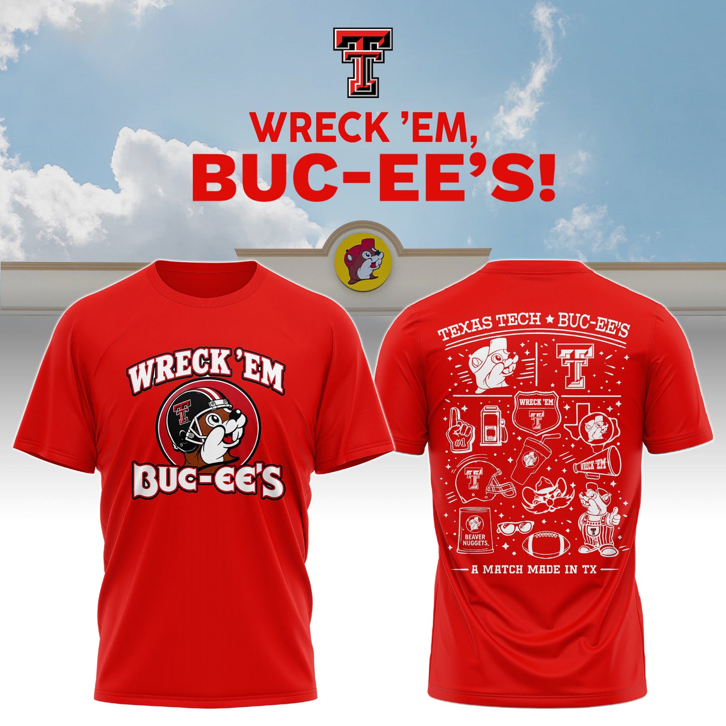 Texas Tech x Buc-ee’s Wreck ’Em Tshirt