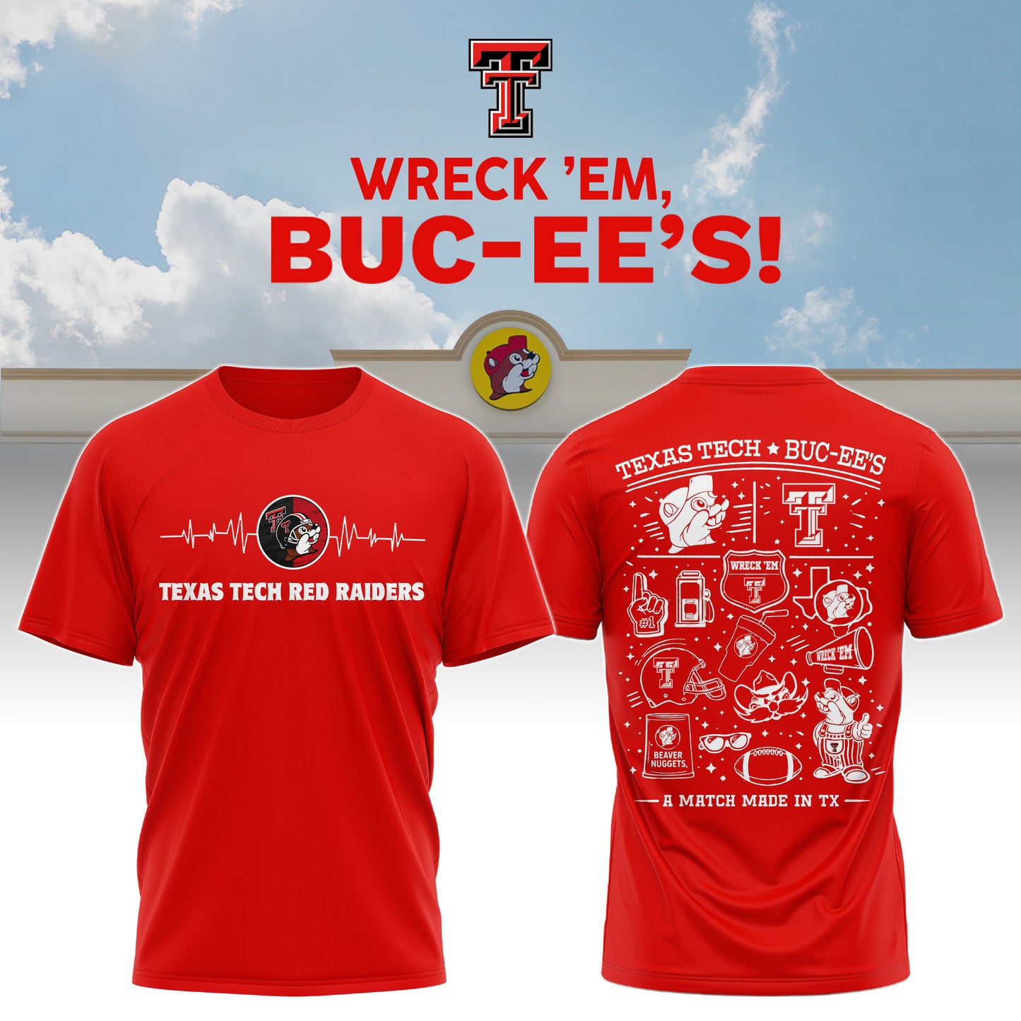 Texas Tech x Buc-ee’s Wreck ’Em T-Shirt #5