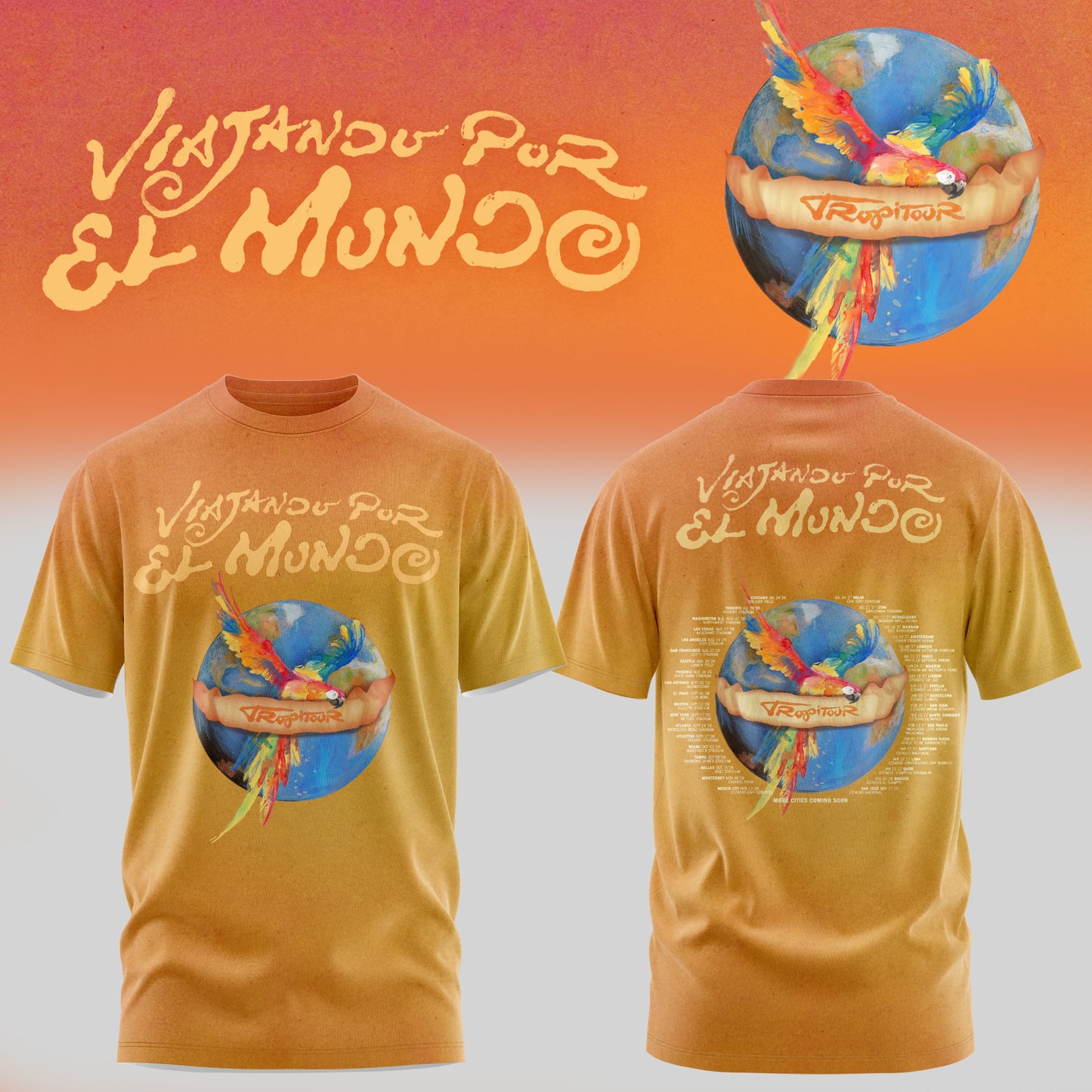 .Karol G Viajando Por El Mundo Tropitour Limited Tshirt