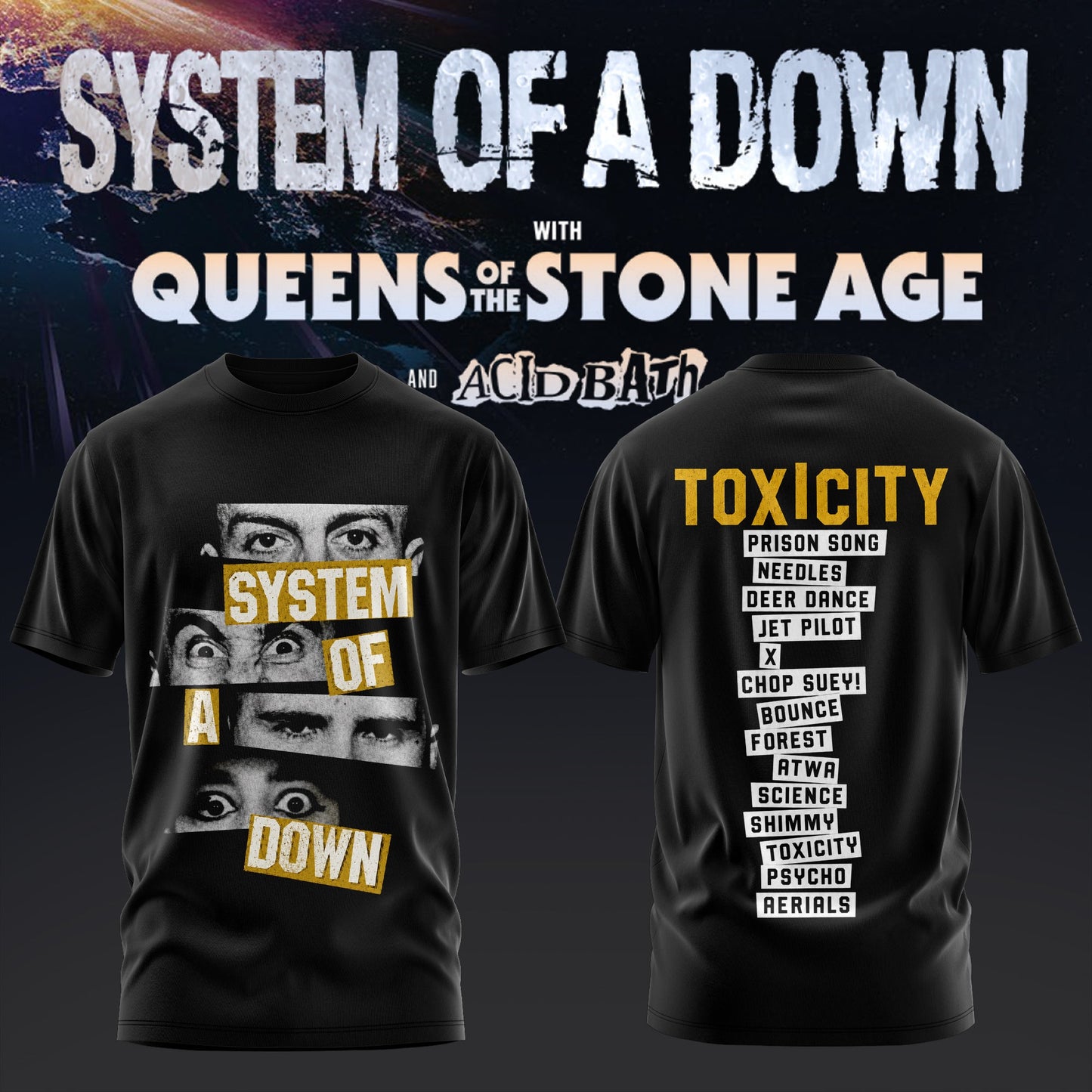 S.O.A.D – UK & EU Tour 2026 Official Limited T-Shirt