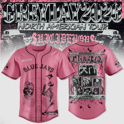 $uicideboy$ Greyday 2026 – North American Tour Baseball Team Jersey