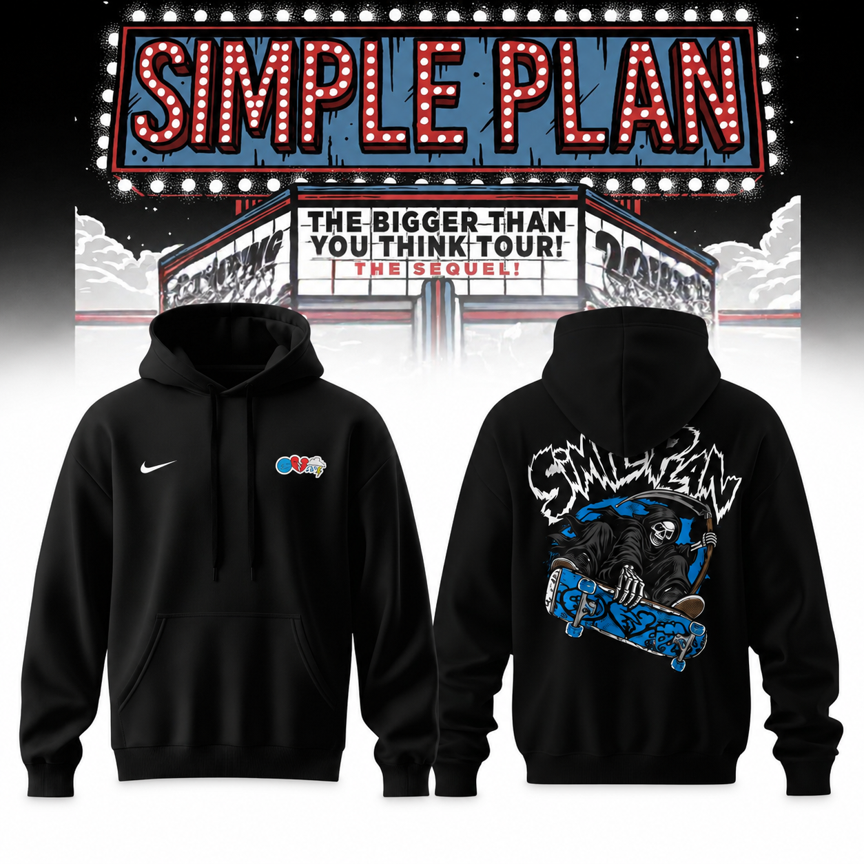 ,Simple Plan " The Bigger Than You Think! Tour " Signature Limited Edition - Hoodie