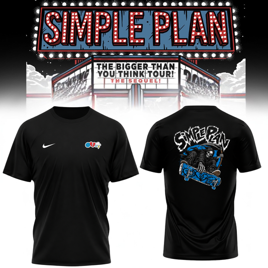 Simple Plan " The Bigger Than You Think! Tour " Signature Limited Edition - Tshirt