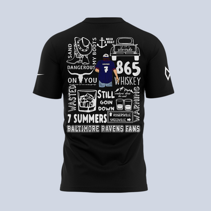 Limited Edition Baltimore Ravens x MW  Black Tshirt