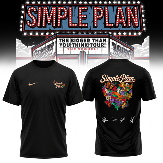 Simple Plan " The Bigger Than You Think! Tour " Signature Limited Edition - Tshirt