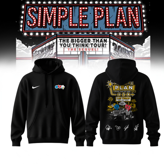 ,Simple Plan " The Bigger Than You Think! Tour " Signature Limited Edition - Hoodie