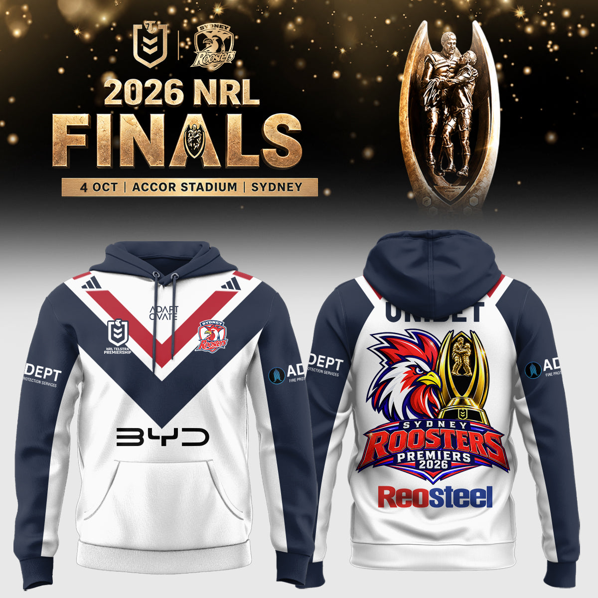 Sydney Roosters 🏆 NRL Premiers 2026 Hoodie
