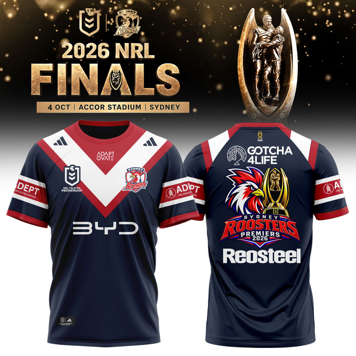 ,,,Sydney Roosters 🏆 NRL Premiers 2026 T-shirt