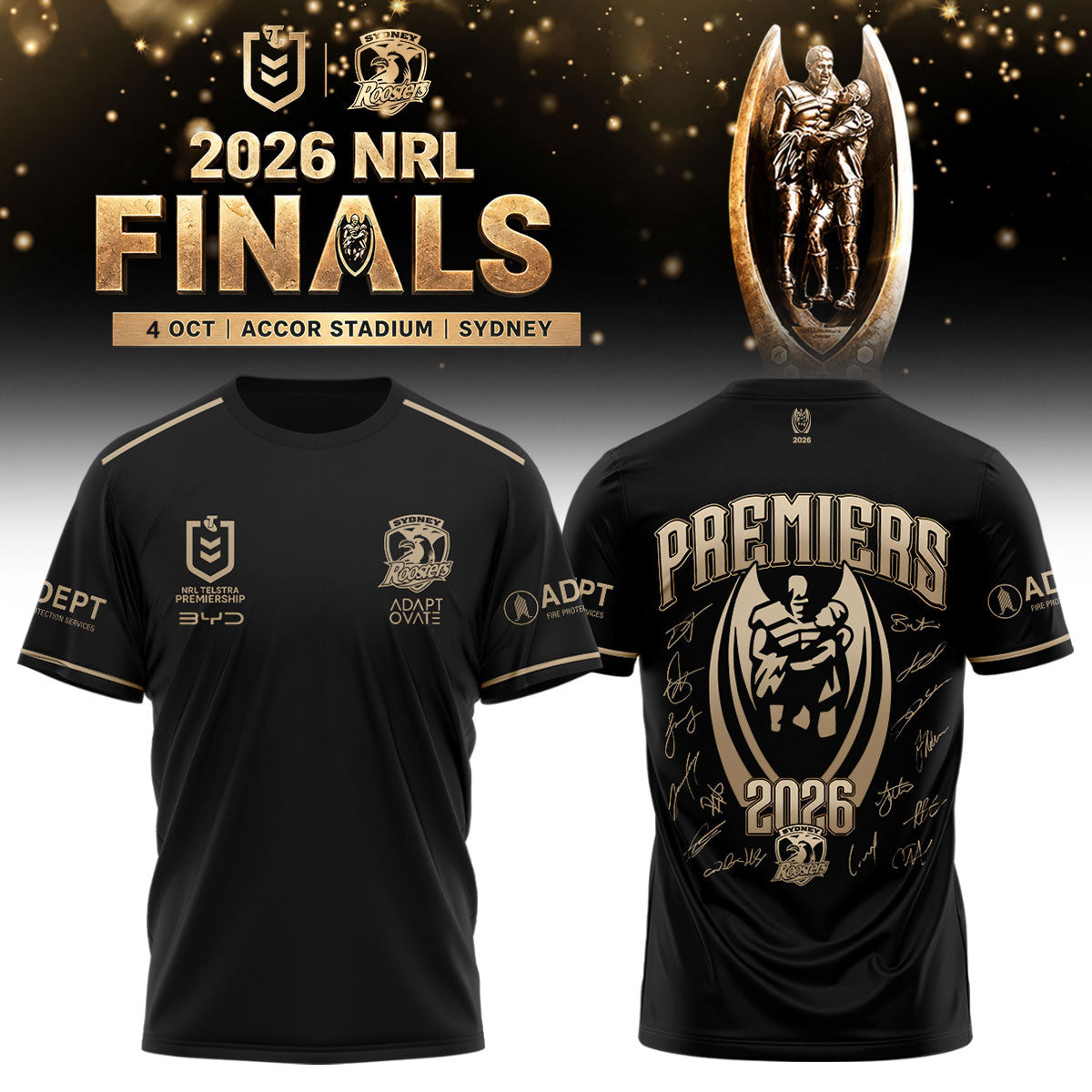 Sydney Roosters 🏆 NRL Premiers 2026 T-shirt