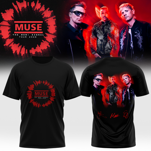 Muse The Wow! Signal Tour 2026 Limited Edition Signature – T-shirt
