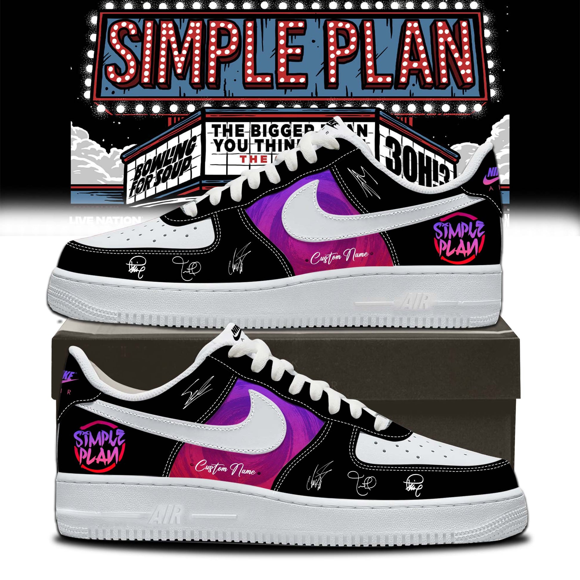 Simple Plan " The Bigger Than You Think! Tour "  Shoes