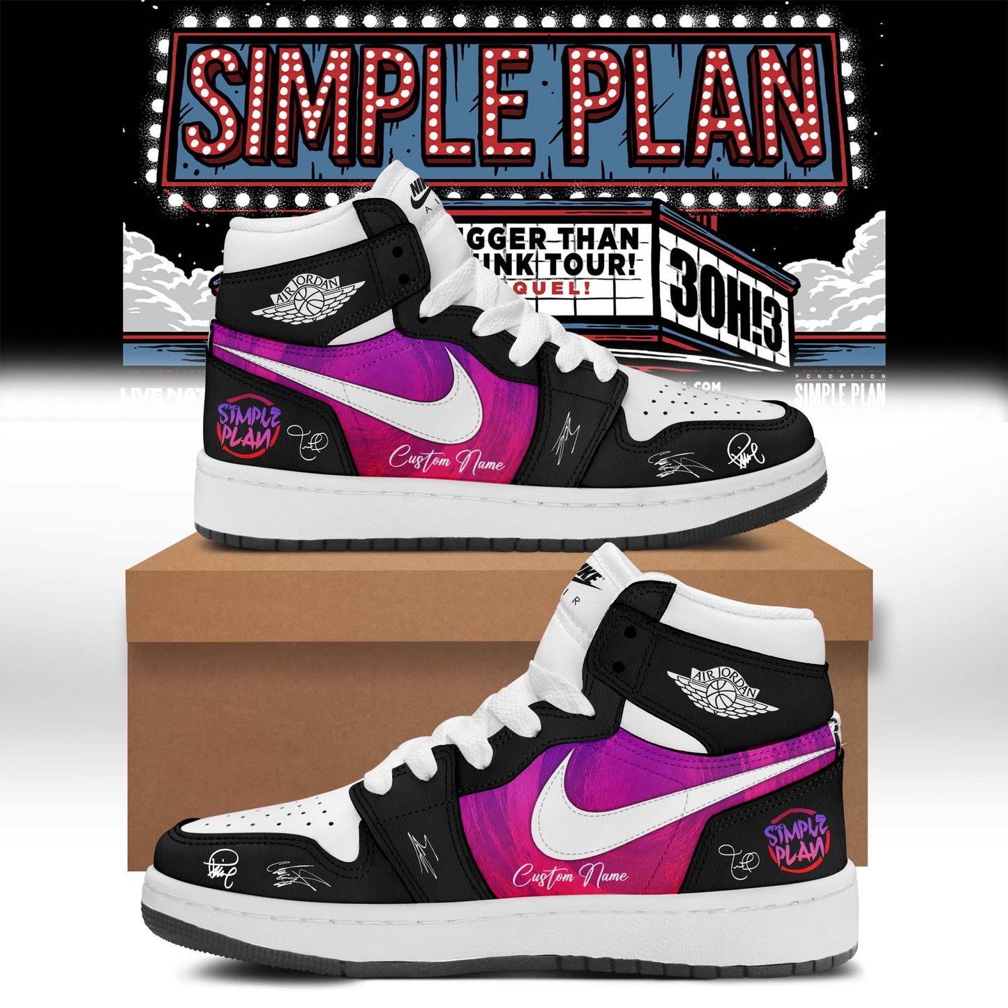 Simple Plan " The Bigger Than You Think! Tour "  Shoes