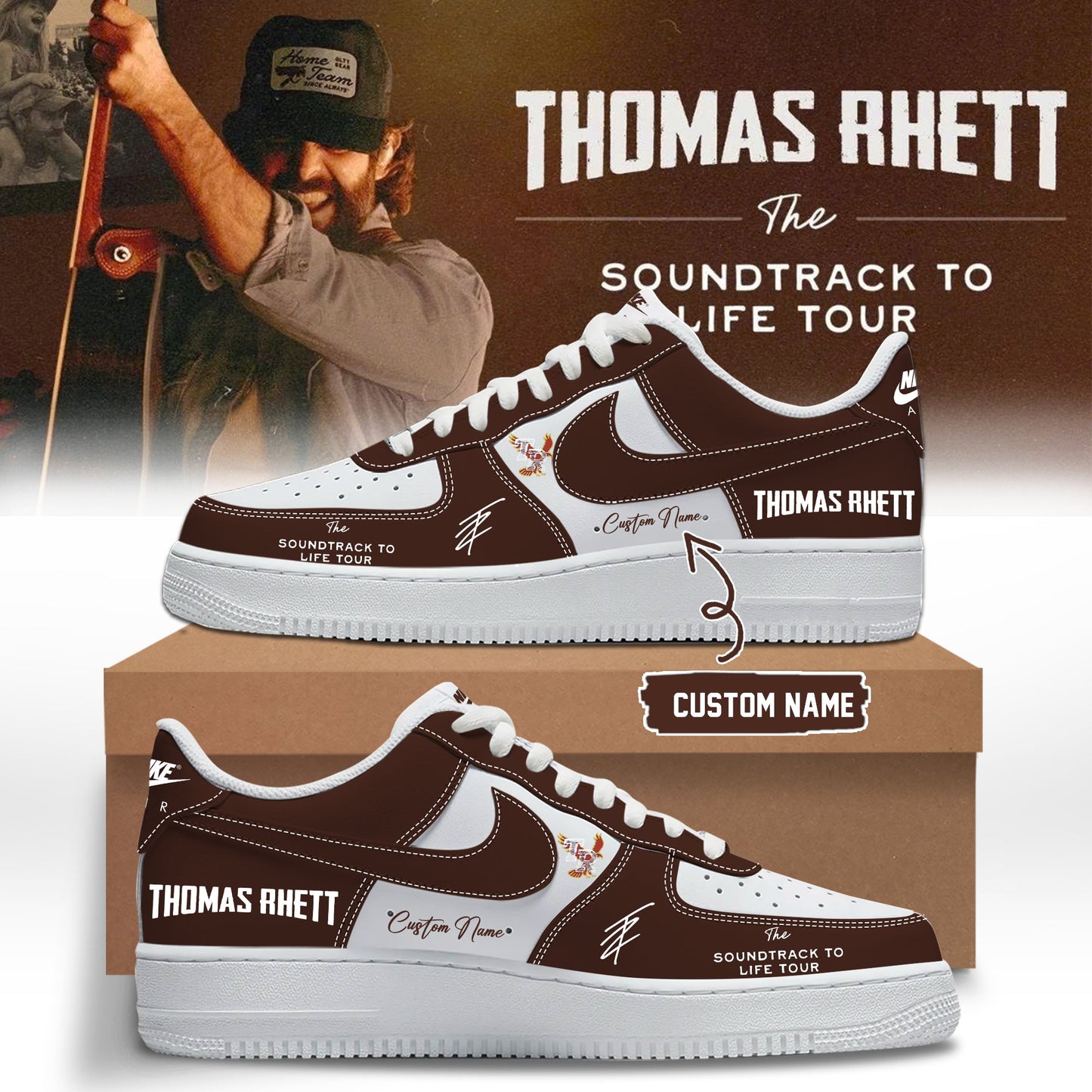 ,,Thomas Rhett ”The Soundtrack to Life Tour” Limited Edition Signature – Shoes 1