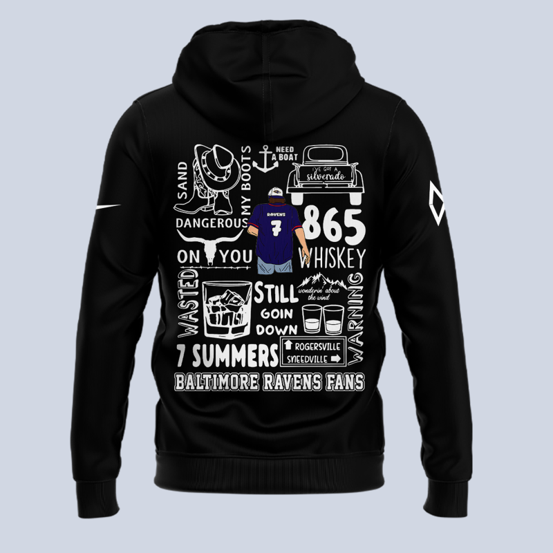 Limited Edition Baltimore Ravens x MW  Black Hoodie