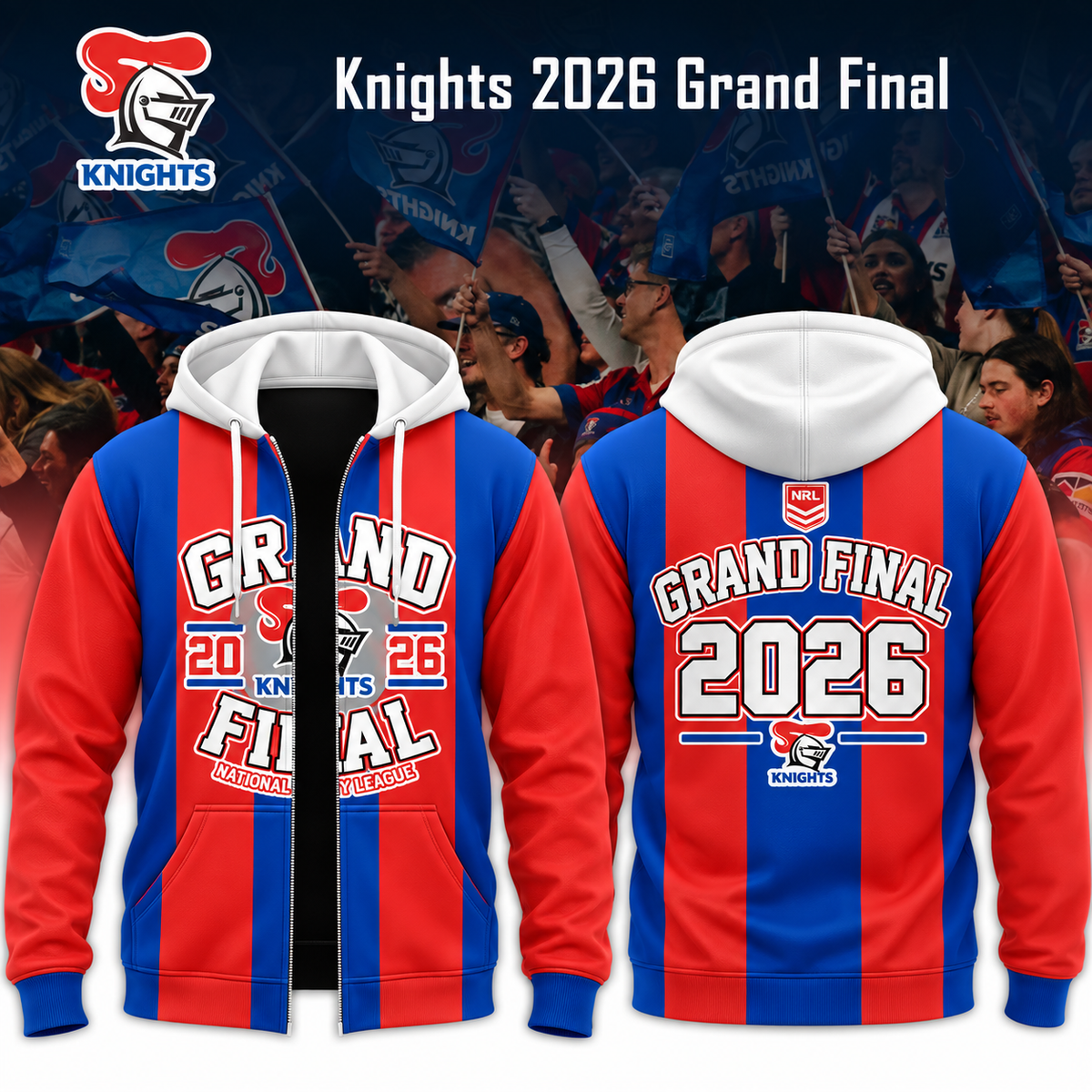 , Newcastle Knights 2026 Grand Final ZipHoodie Limited Edition