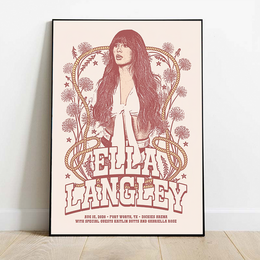 Limited Edition Ella Langley Dandelion Tour 2026 Poster 3