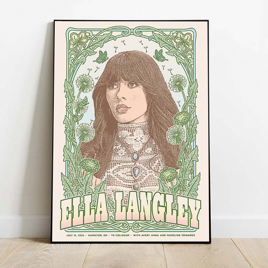 Limited Edition Ella Langley Dandelion Tour 2026 Poster 2