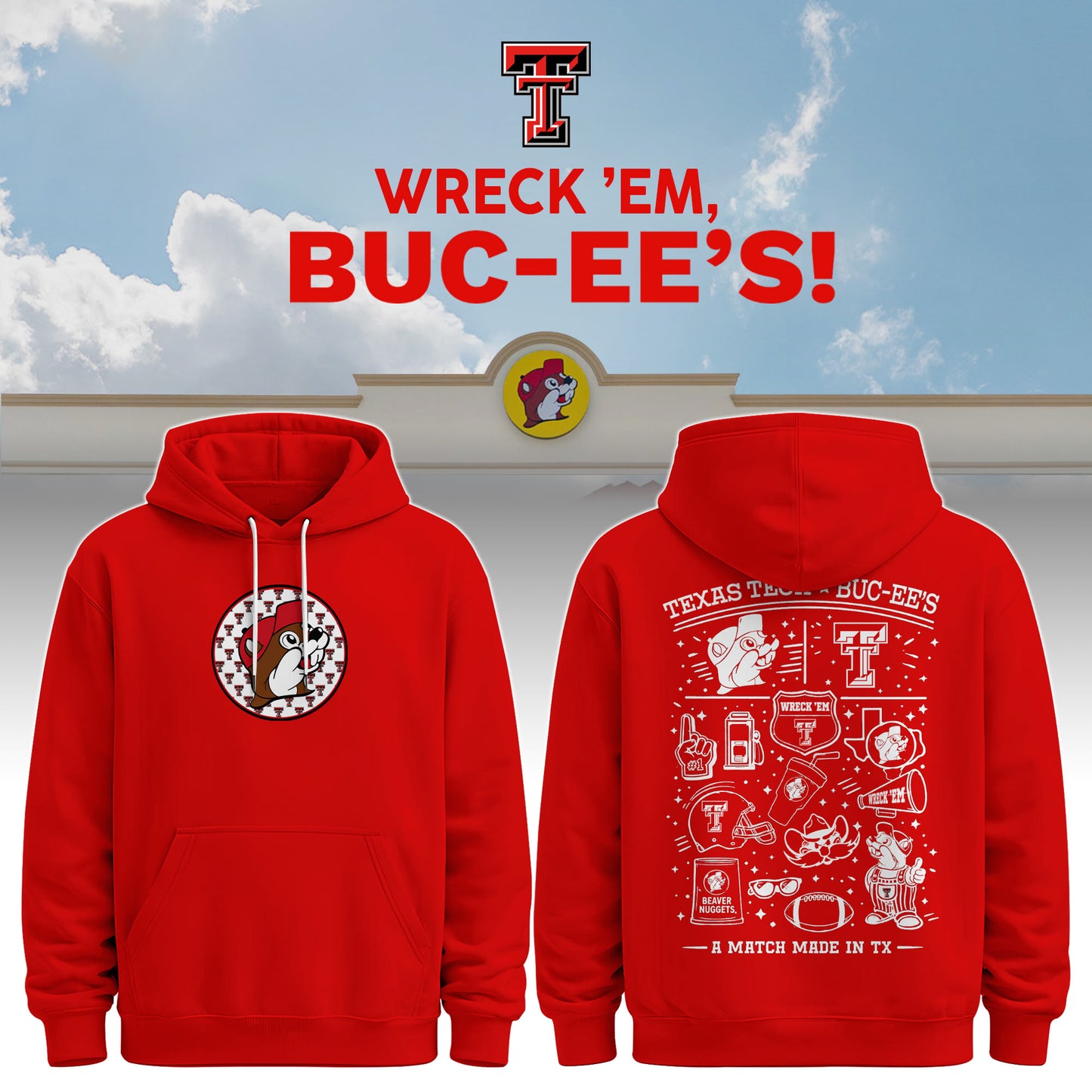Texas Tech x Buc-ee’s Wreck ’Em Hoodie