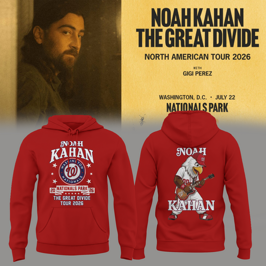 12. Exclusive 2026 Hoodie Noah Kahan x Washington Nationals - The Great Divide Tour 2026 Hoodie 1