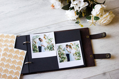 Personalized wedding photo album, Personalized family album, Custom wooden album, Unigue couple photo album