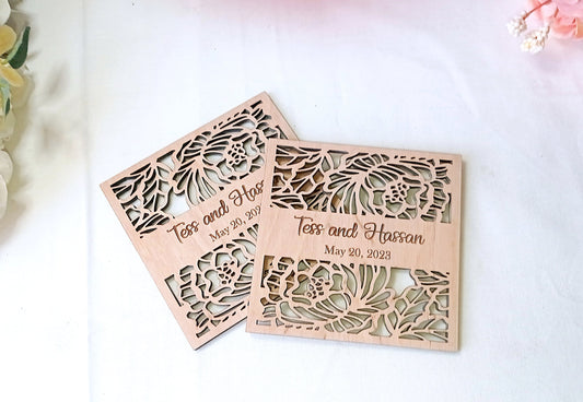 Personalized Favors Coaster, Wedding Coaster Favors for Guests in Bulk, Rustic Wedding Favors, Wedding Gift Coasters