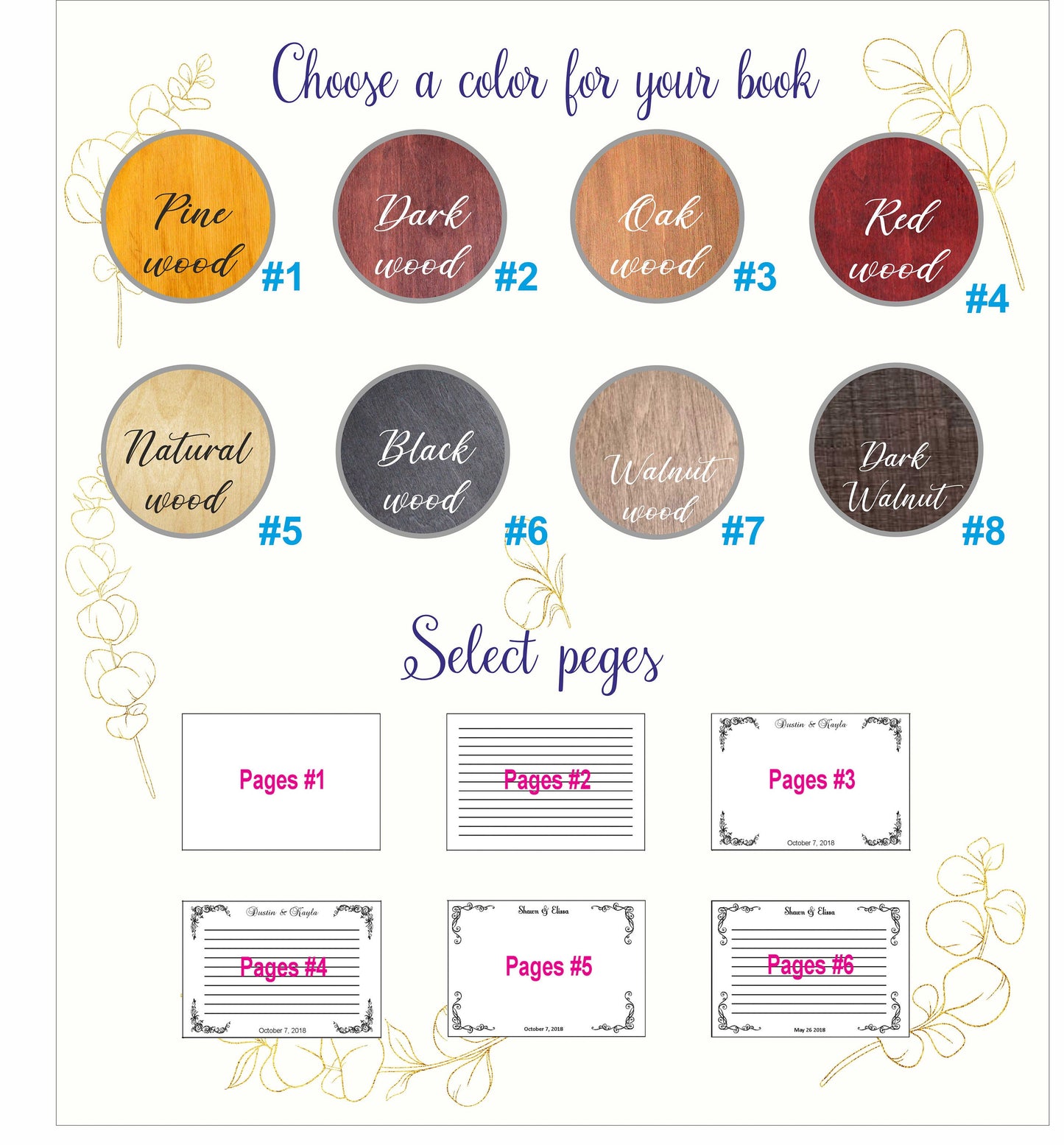Personalized Wooden Wedding Guest Book: Custom Anniversary Keepsake