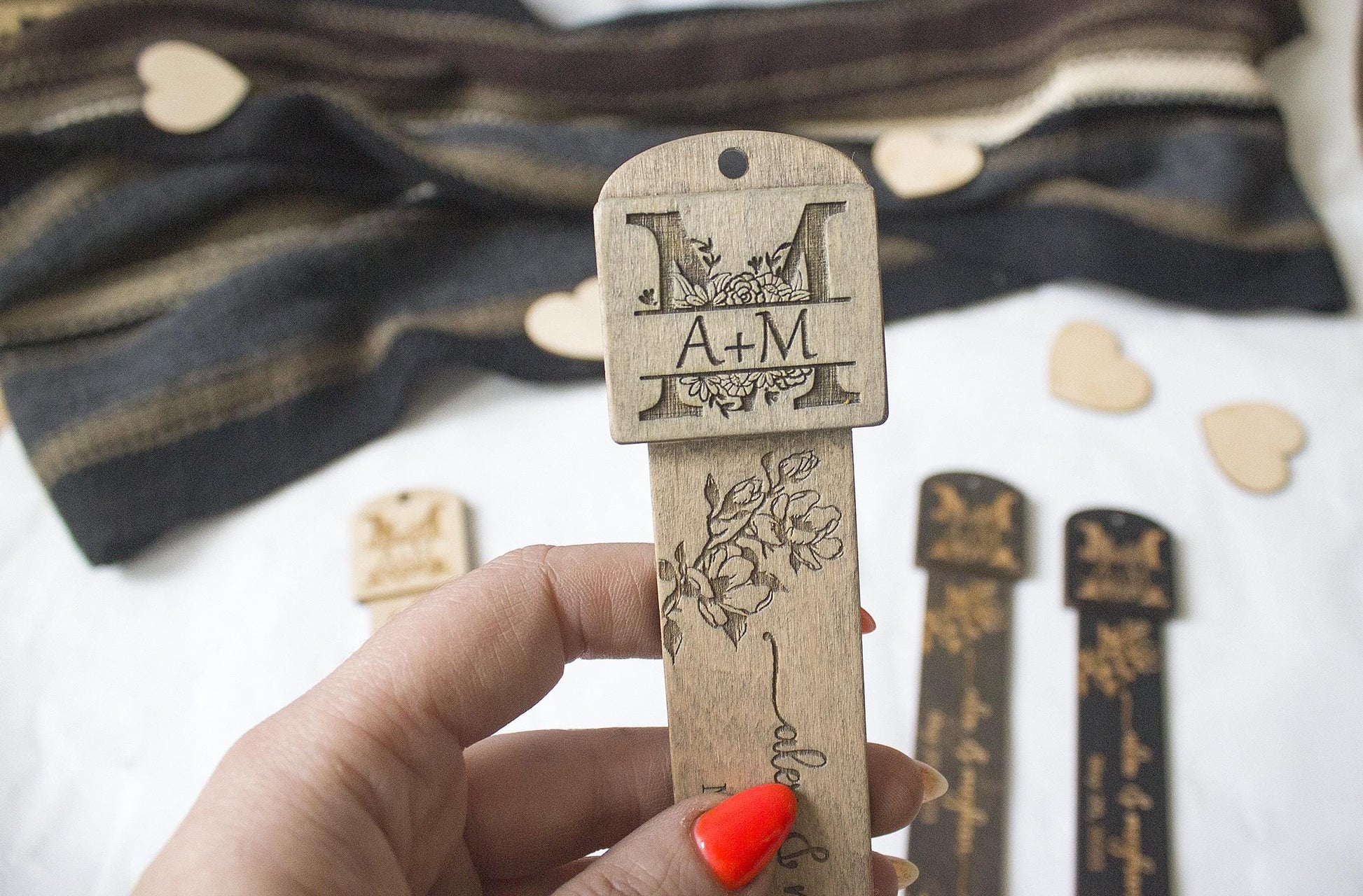 Wooden Bookmark Favors with Name, Wedding Personalized Favor with Tassel, Guest Gift or Place Card, Idea Gift for Guest, Bookmarks in Bulk