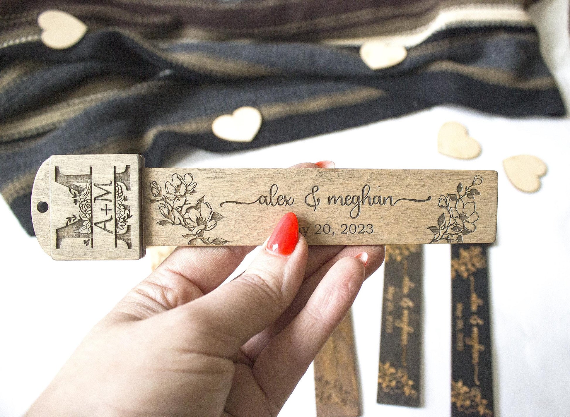 Wooden Bookmark Favors with Name, Wedding Personalized Favor with Tassel, Guest Gift or Place Card, Idea Gift for Guest, Bookmarks in Bulk
