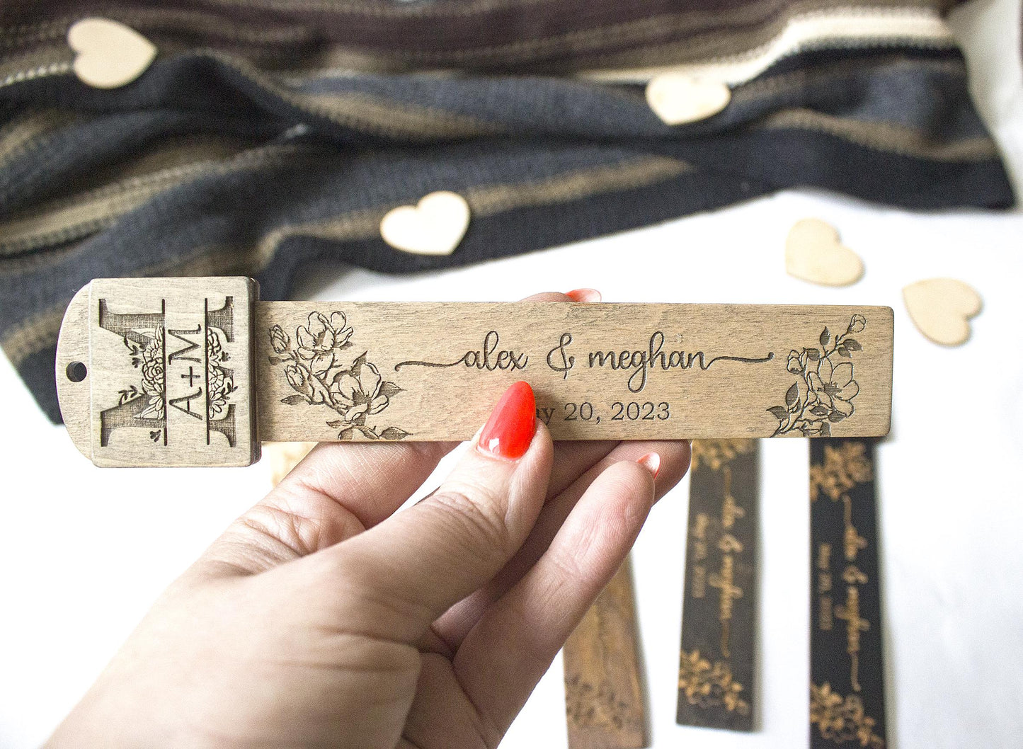 Personalized Wooden Guest Bookmark, Wedding Favor Gift, Engraved Bookmark Gift for Guest, Custom Wooden Bookmarks in Bulk Guest Gift