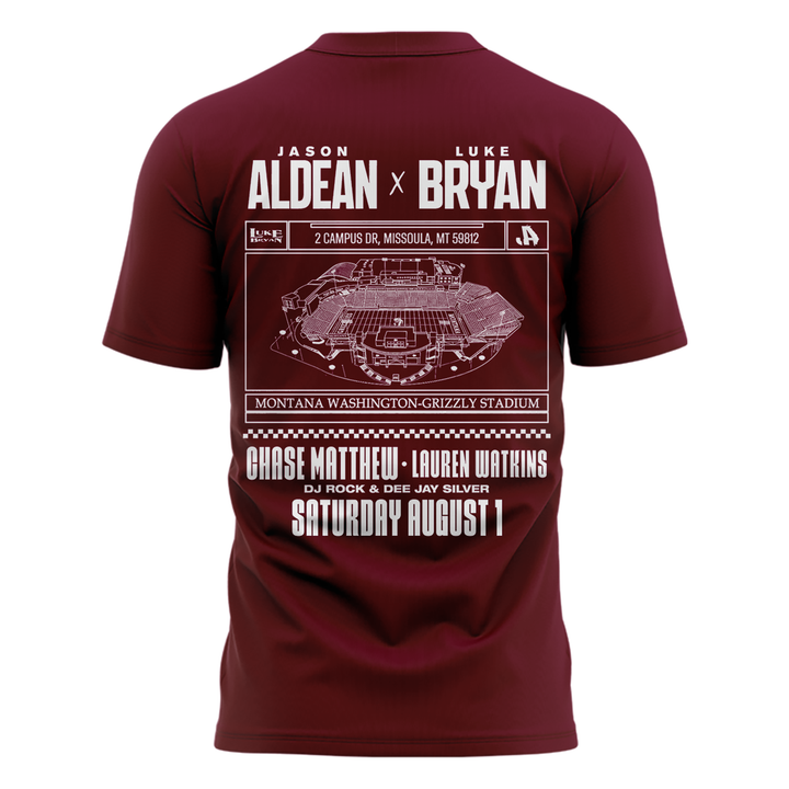 1.Limited Edition Montana Grizzlies x Jason Aldean And Luke Bryan Tshirt