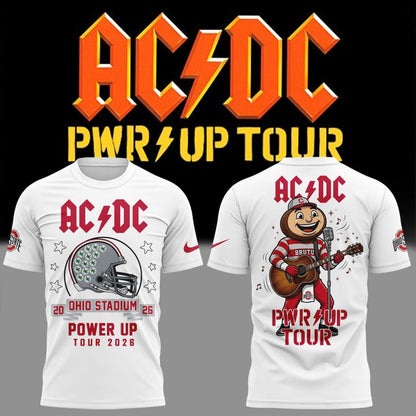 Special T-Shirt AC/DC x Ohio State Buckeyes Football - Power Up Tour 2026 T-Shirt