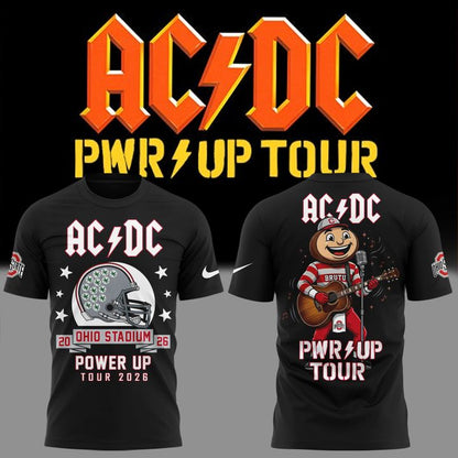 Limited T-Shirt AC/DC x Ohio State Buckeyes Football - Power Up Tour 2026 T-Shirt