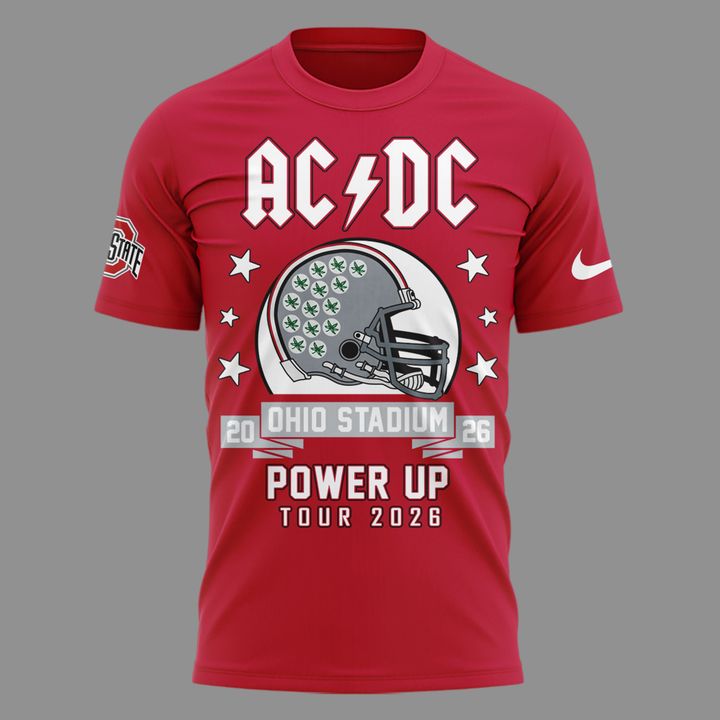 Perfect T-Shirt AC/DC x Ohio State Buckeyes Football - Power Up Tour 2026 T-Shirt
