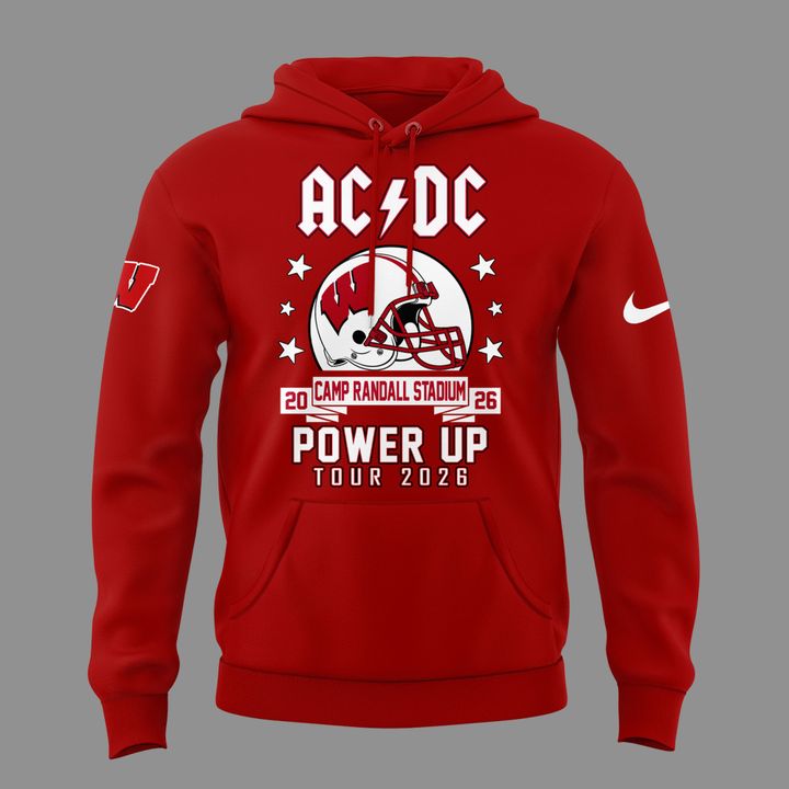 Perfect Hoodie AC/DC x Wisconsin Badgers Football - Power Up Tour 2026 Hoodie
