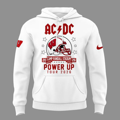 Perfect Hoodie AC/DC x Wisconsin Badgers Football - Power Up Tour 2026 Hoodie