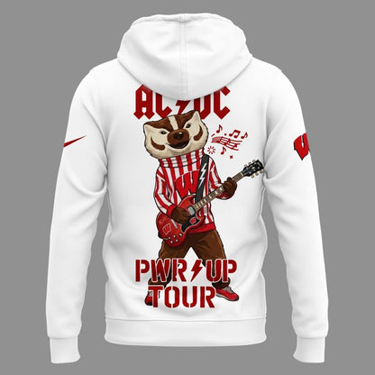Limited Hoodie AC/DC x Wisconsin Badgers Football - Power Up Tour 2026 Hoodie