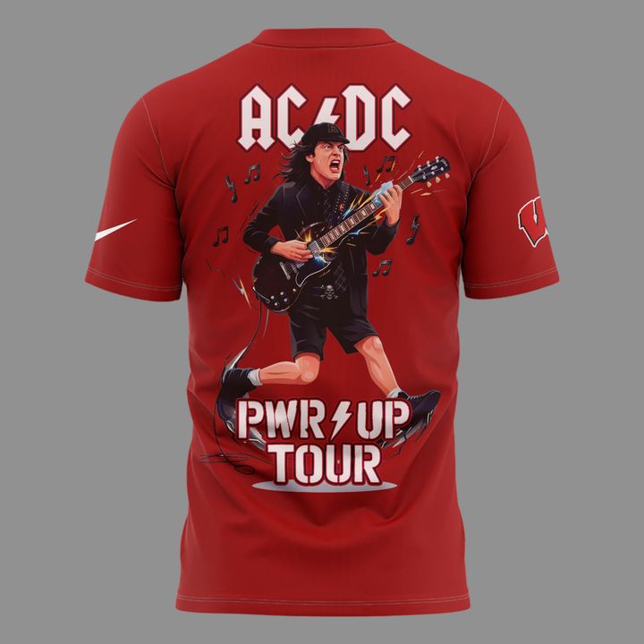 AC/DC x Wisconsin Badgers Football - Power Up Tour 2026 T-Shirt