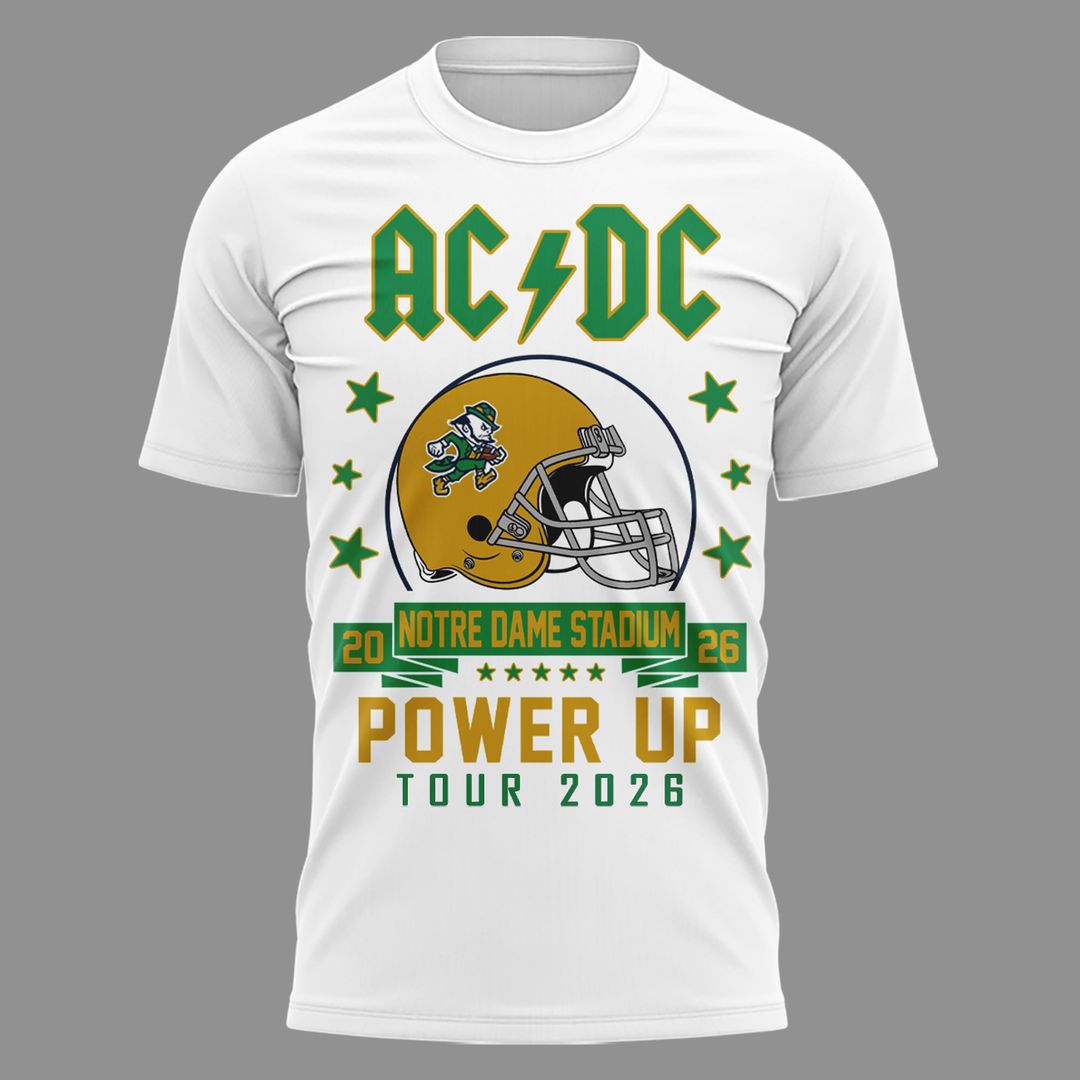 04. Limited Edition AC/DC x Notre Dame Football - Power Up Tour 2026 T-Shirt