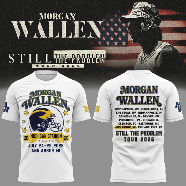 Limited Edition MW  x Michigan Wolverines Football - Still The Problem Tour 2026 T-Shirt