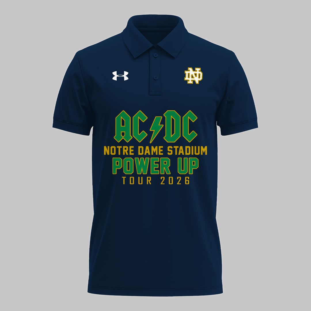 01.3. Special AC/DC x Notre Dame Football - Power Up Tour 2026 Polo Shirt