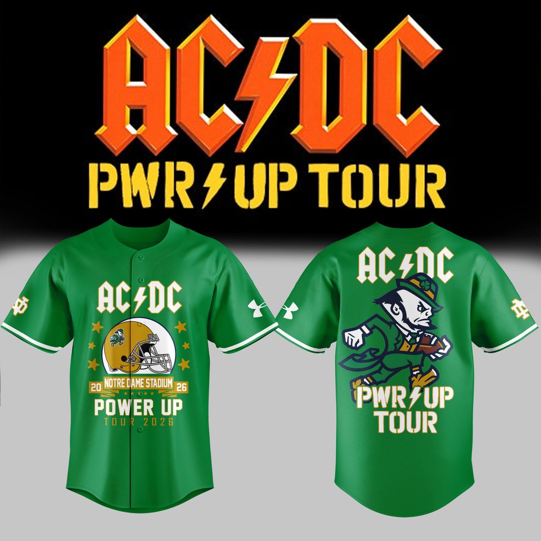 002. Special Power Up Tour 2026 - AC/DC x Notre Dame Football Jersey