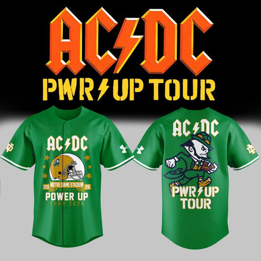 002. Special Power Up Tour 2026 - AC/DC x Notre Dame Football Jersey