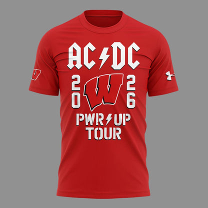 03.32. New Shirt Wisconsin Football x AC/DC - Power Up Tour 2026 T-Shirt