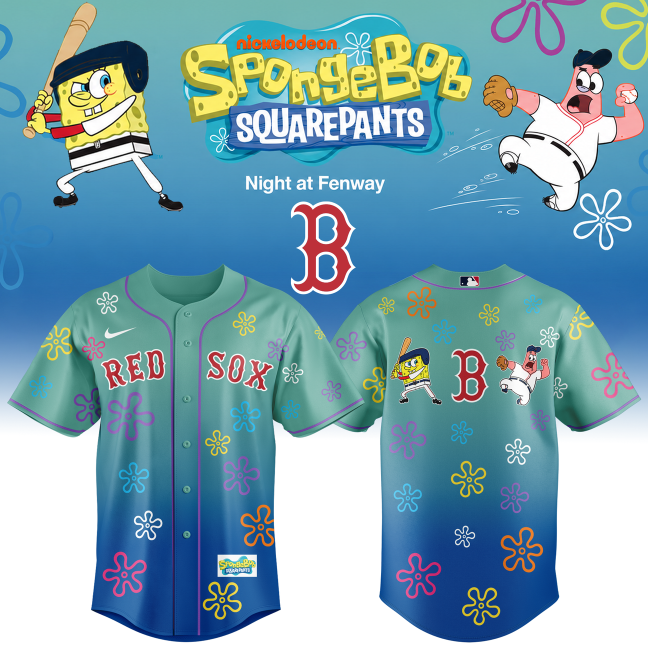 Red Sox x SpongeBob SquarePants Night at Fenway Jersey