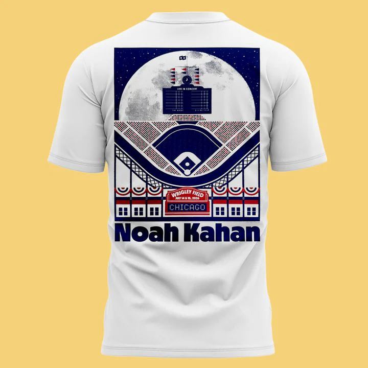 Perfect 2026 Noah Kahan x Chicago Cubs - The Great Divide Tour 2026 T-Shirt