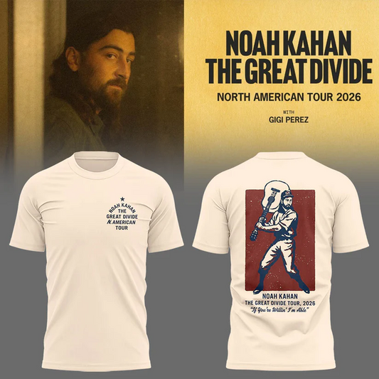 30. Noah Kahan North American - The Great Divide Tour 2026 T-Shirt