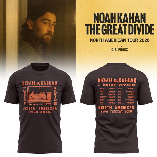 36. New Shirt Noah Kahan North American - The Great Divide Tour 2026 T-Shirt