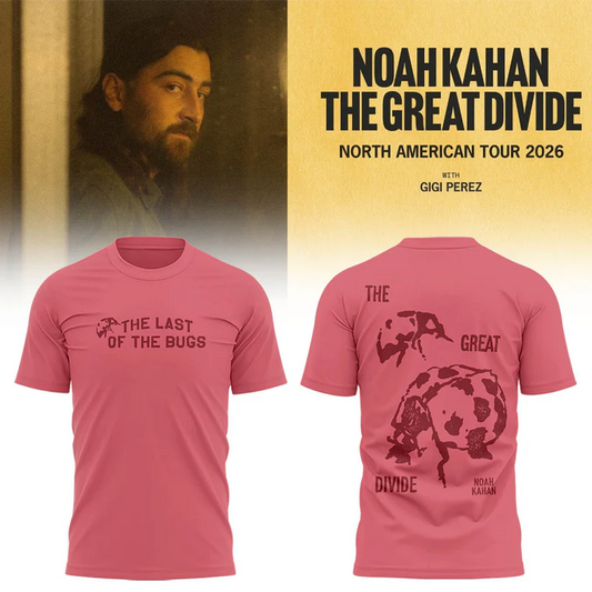 42. Exclusive Noah Kahan North American - The Great Divide Tour 2026 T-Shirt
